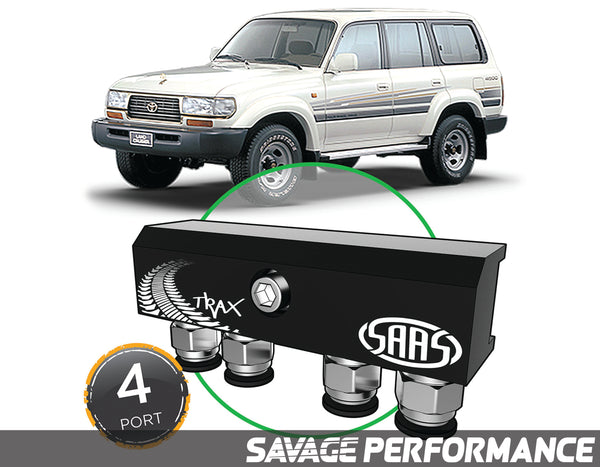 SAAS - Diff Breather Kit - 4 Port suits TOYOTA LANDCRUISER 80 Series 1990-1998