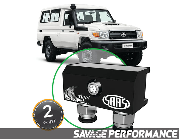 SAAS -Diff Breather Kit - 2 Port suits TOYOTA LANDCRUISER 70 Series 1985-2018