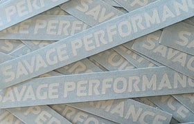 White - Savage Performance Sticker