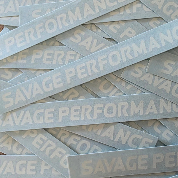 White - Savage Performance Sticker