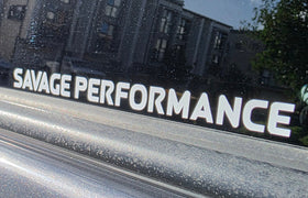 White - Savage Performance Sticker