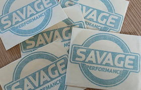 Teal - Savage Performance Sticker (Round)