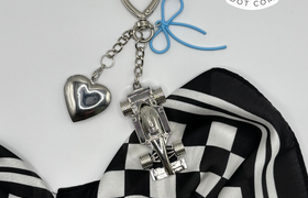 Race Car F 1 Inspired Keychain - For The Girlies
