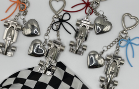 Race Car F 1 Inspired Keychain - For The Girlies