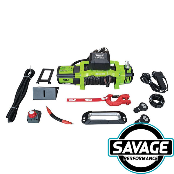 HULK 4x4 Genesis Series 9500LB Recovery Winch - Synthetic Rope