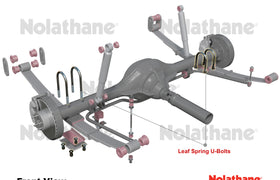 Nolathane - Nissan Navara D21 2WD - Rear U Bolt Kit