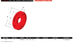 Nolathane - Ford Cortina Escort Holden Torana - Front Steering Coupling Bushing