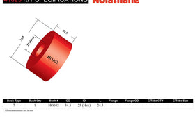 Nolathane - Holden Commodore Nissan Skyline Bluebird - Front Steering Rack and Pinion Shaft Guide Bushing