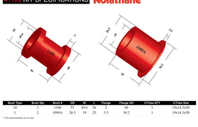 Nolathane - fits Toyota Camry Avalon - Front Steering Rack and Pinion Mount Bushing