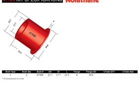 Nolathane - Ford Falcon Fairlane BA BF - Front Steering Rack and Pinion Mount Bushing