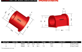 Nolathane - Holden Rodeo Colorado - Front Steering Rack and Pinion Mount Bushing