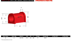 Nolathane - Ford Falcon Fairlane AU BA BF EF EL XH - Rear Sway Bar Mount Bushing