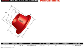 Nolathane - Ford Cortina Escort MK1 MK2 - Front Axle Control Arm Lower - Inner Bushing Kit