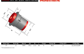 Nolathane - Ford Courier PE PF PG PH - Upper Control Arm Inner Bushings