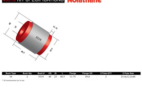 Nolathane - Ford Laser Mazda Familia - Front Control Arm Lower Inner Rear Bushing