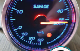 60mm Savage 45 PSI Boost Gauge PSI 7 Colours