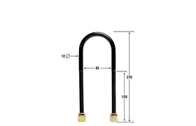 Nolathane - Ford Courier PC PD Mazda B Series - Rear U Bolt Kit