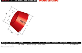 Nolathane - fits Ford Ranger PJ PK - Front Strut Rod to Chassis Bushing