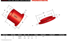 Nolathane - fits Holden Commodore HSV Clubsport - Rear Subframe Mount Bushing