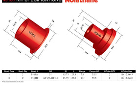 Nolathane - Nissan Silvia Skyline Fairlady - Rear Differential Mount Support Front Bushing