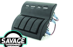 Jaylec LED Switch Rocker Panel 4 Way 4x ON/OFF Prewired
