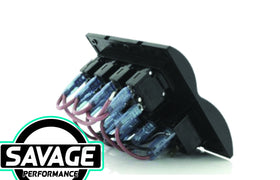 Jaylec LED Switch Rocker Panel 4 Way 4x ON/OFF Prewired