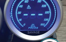 52mm Digital Savage Oil Pressure Gauge 7 Colours *Savage Performance*