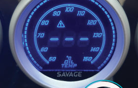 52mm Digital Savage Oil Temperature Gauge 7 Colours *Savage Performance*