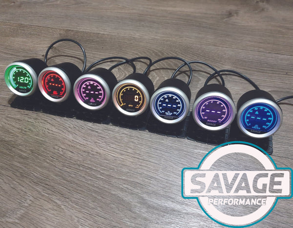 52mm Digital Savage Transmission Temperature Gauge 7 Colours *Savage Performance*