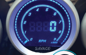 52mm Digital Savage RPM (Tacho) Gauge 7 Colours *Savage Performance*