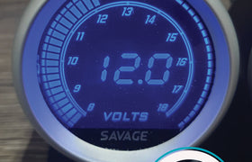 52mm Digital Savage Volt Gauge 7 Colours *Savage Performance*