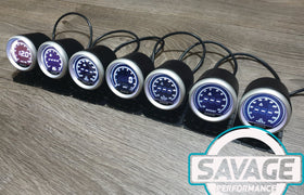 52mm Digital Savage Oil Pressure Gauge 7 Colours *Savage Performance*