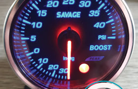 52mm Savage 45 PSI Boost Gauge PSI 7 Colours *Savage Performance*