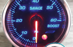 52mm Savage 60 PSI Diesel Boost Gauge PSI 7 Colours *Savage Performance*