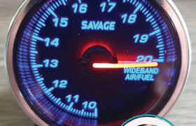 52mm Savage AFR Wideband (Air Fuel Ratio) Gauge 7 Colours *Savage Performance*