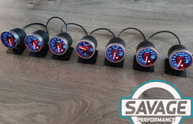 52mm Savage AFR Wideband (Air Fuel Ratio) Gauge 7 Colours