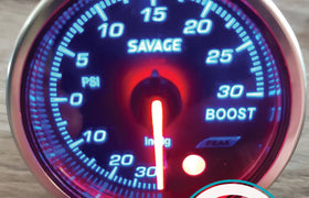 52mm Savage Boost Gauge PSI 7 Colours