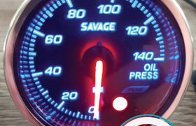 52mm Savage Oil Pressure Gauge 7 Colours *Savage Performance*