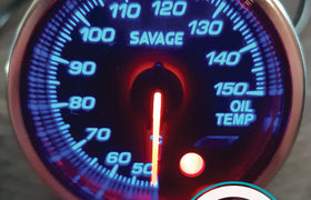 52mm Savage Oil Temperature Gauge 7 Colours *Savage Performance*