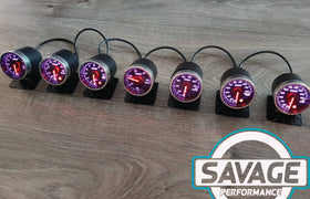 52mm Savage 60 PSI Diesel Boost Gauge PSI 7 Colours *Savage Performance*