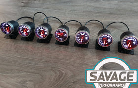 52mm Savage AFR Wideband (Air Fuel Ratio) Gauge 7 Colours