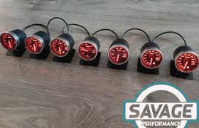 52mm Savage AFR Wideband (Air Fuel Ratio) Gauge 7 Colours *Savage Performance*