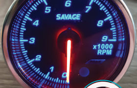 52mm Savage RPM (Tacho) Gauge 7 Colours *Savage Performance*