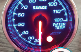 52mm Savage Water Temperature Gauge 7 Colours