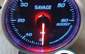 60mm Savage 60 PSI Diesel Boost Gauge PSI 7 Colours *Savage Performance*