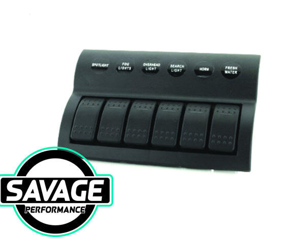 Jaylec LED Switch Rocker Panel 6 Way 6x ON/OFF Prewired