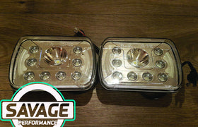 Suits Toyota Hilux Aftermarket 7 Inch x 5 Inch LED Headlights *Savage Performance*