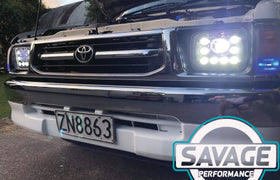 Suits Toyota Hilux Aftermarket 7 Inch x 5 Inch LED Headlights *Savage Performance*