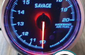 60mm Savage AFR Wideband (Air Fuel Ratio) Gauge 7 Colours *Savage Performance*