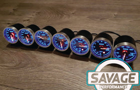 60mm Savage RPM (Tacho) Gauge 7 Colours *Savage Performance*